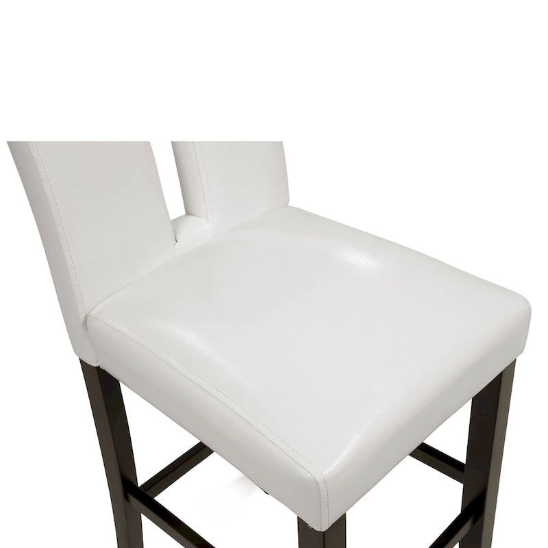 Blanton Contemporary Black Solid Wood LED 5-Piece Counter Height Dining Table Set by Furniture of America