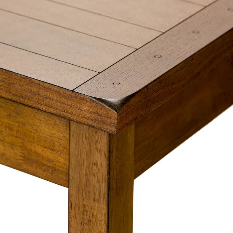 Treasures Rustic Oak 5-piece Sheaf Back Solid Top Dinette Set