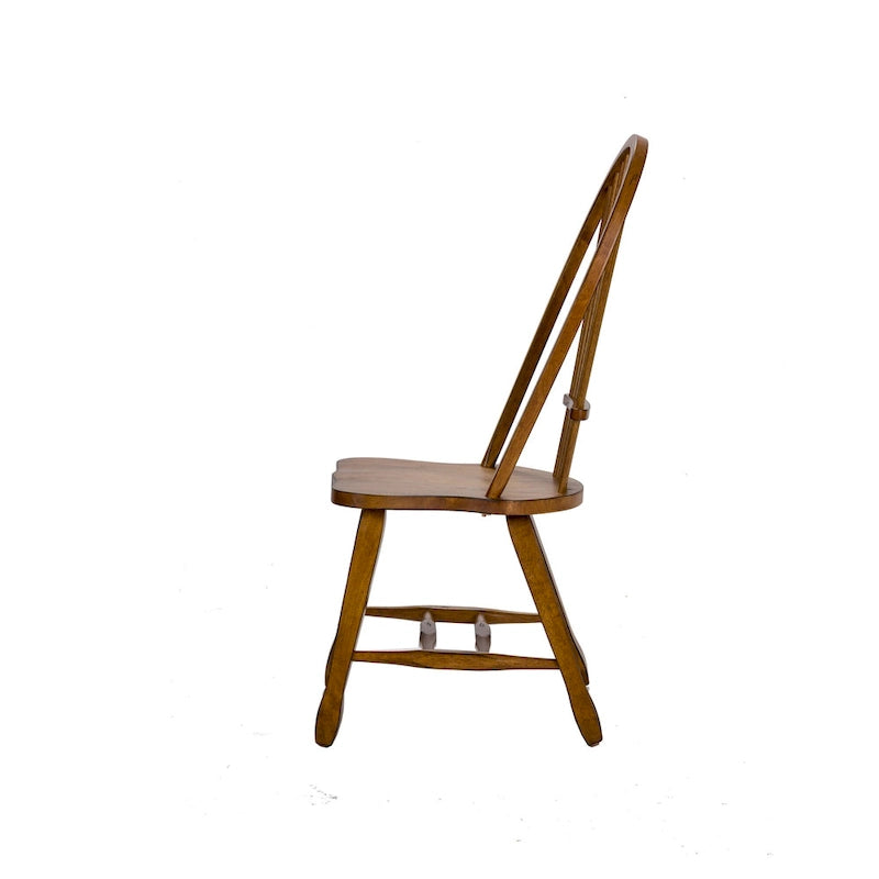 Treasures Rustic Oak 5-piece Sheaf Back Solid Top Dinette Set