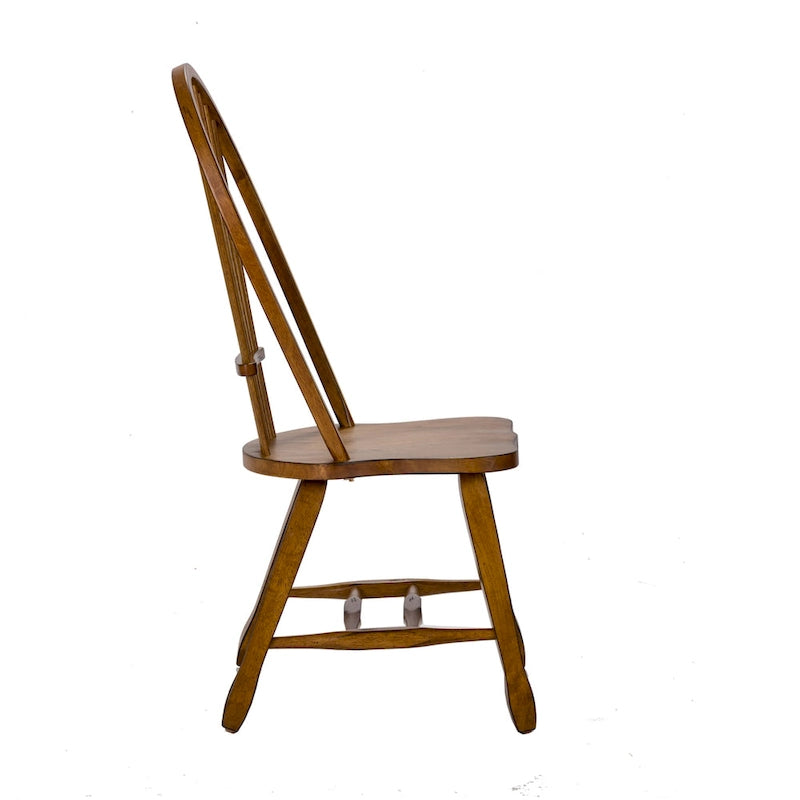 Treasures Rustic Oak 5-piece Sheaf Back Solid Top Dinette Set