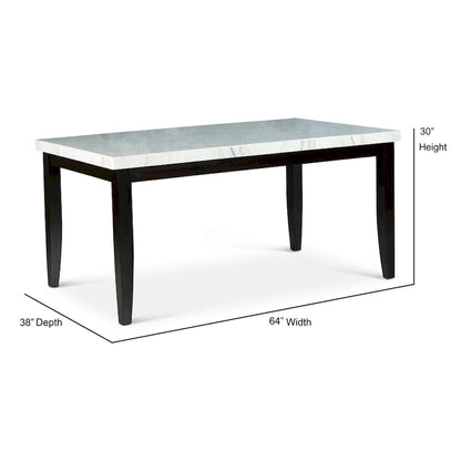 Steve Silver Winlock White Marble Dining Table