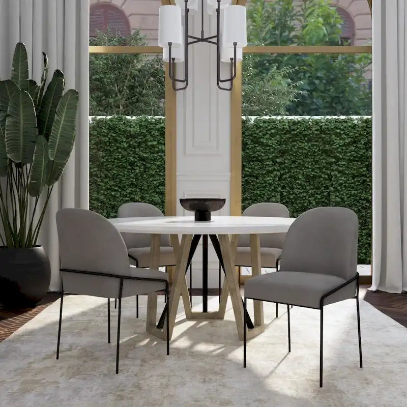 HomePop Modern Velvet Upholstered Dining Chair- single pack