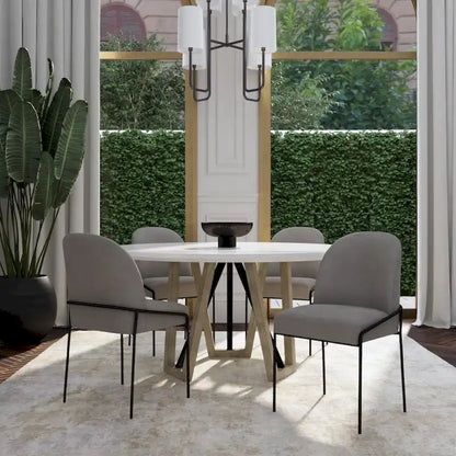 HomePop Modern Velvet Upholstered Dining Chair- single pack