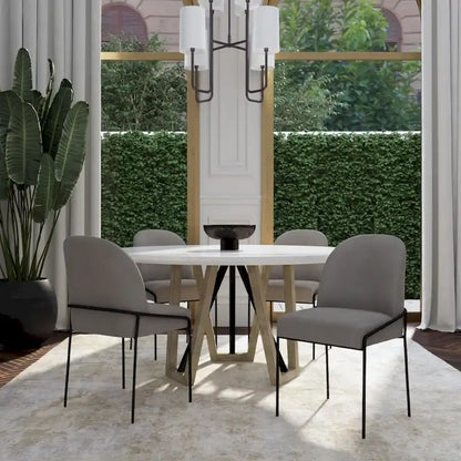 HomePop Modern Velvet Upholstered Dining Chair- single pack