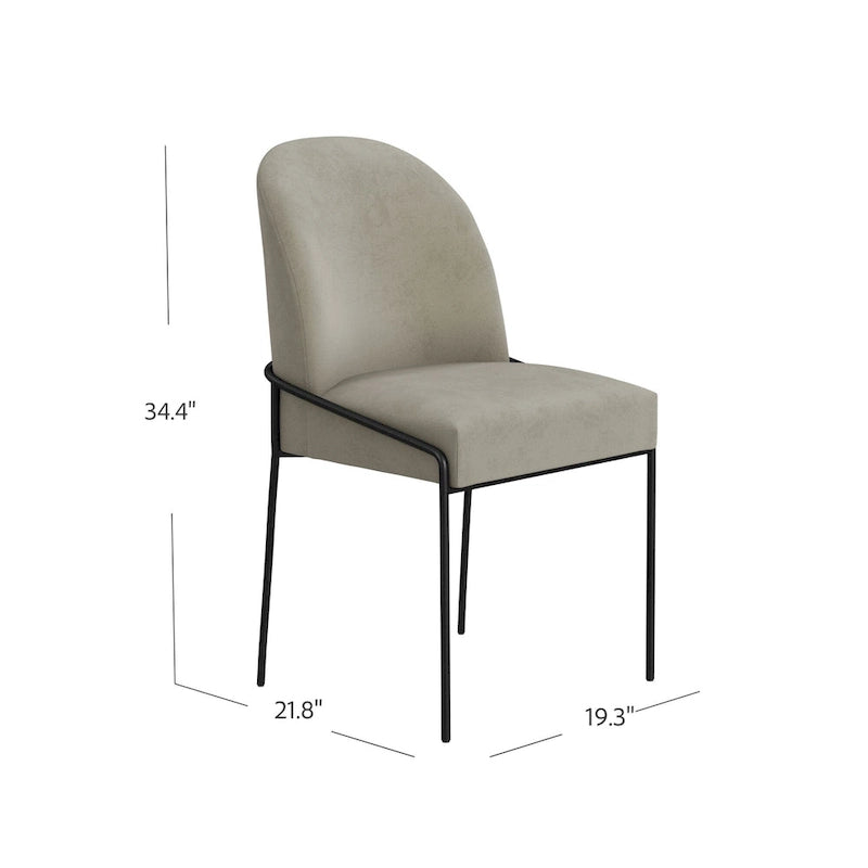 HomePop Modern Velvet Upholstered Dining Chair- single pack
