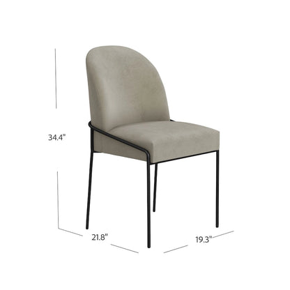 HomePop Modern Velvet Upholstered Dining Chair- single pack