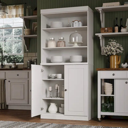 100% Solid Wood 32 Kitchen Pantry Cabinet with 2 Doors by Palace Imports