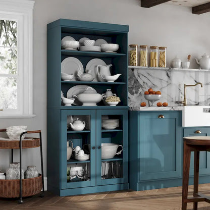 100% Solid Wood 32 Kitchen Pantry Cabinet with 2 Doors by Palace Imports