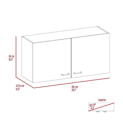 TUHOME Napoles Double Door Wall-Mounted Storage Cabinet - N/A