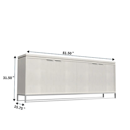 Clihome Furniture Wood 4-Door Accent Cabinet