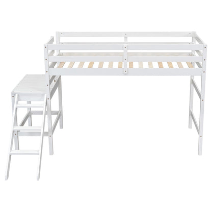 Loft Bed with Platform,ladder