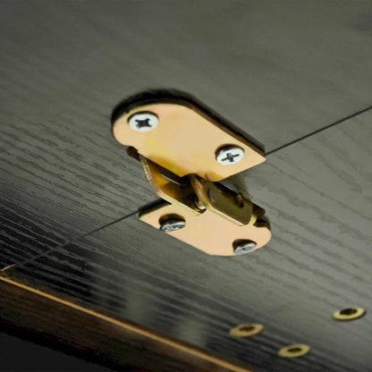 Retro Rectangular Dining Table with Carole Top and Black Embossed Center Plate