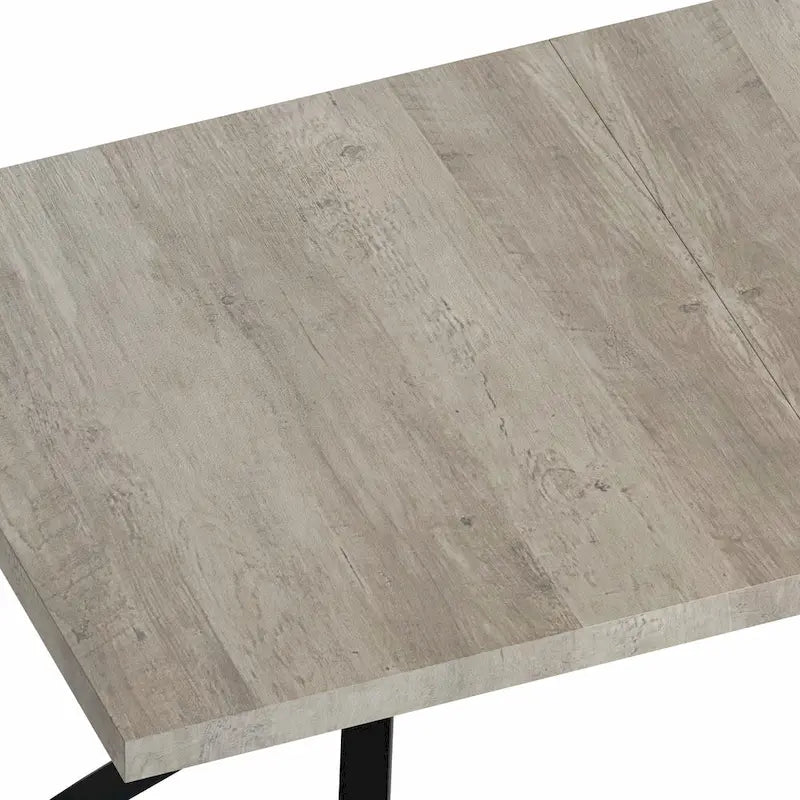 Retro Rectangular Dining Table with Carole Top and Black Embossed Center Plate