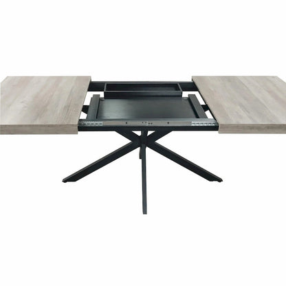 Retro Rectangular Dining Table with Carole Top and Black Embossed Center Plate