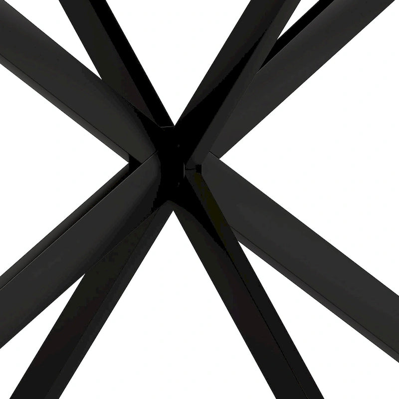 Retro Rectangular Dining Table with Carole Top and Black Embossed Center Plate