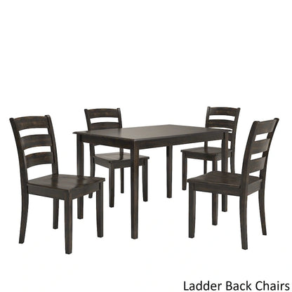 Wilmington II 48-Inch Rectangular Antique Black 5-Piece Dining Set by iNSPIRE Q Classic