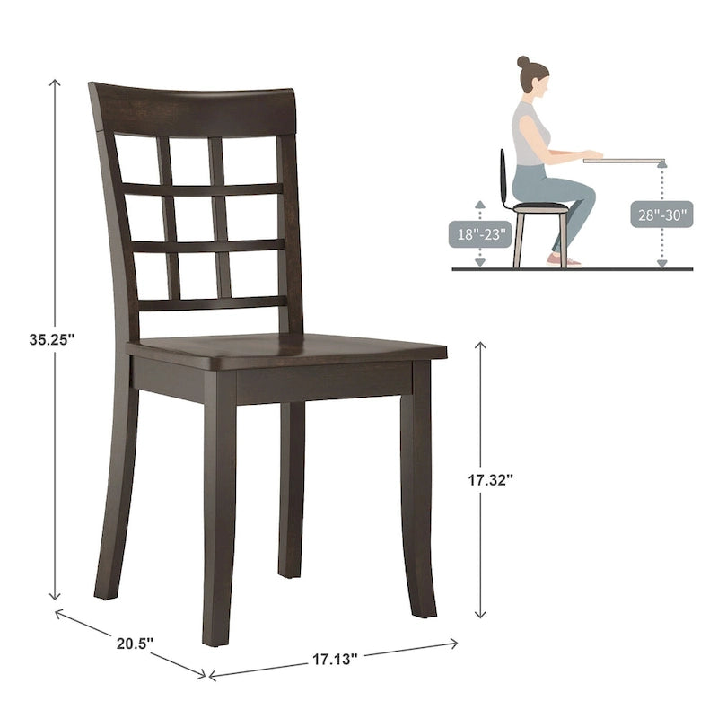 Wilmington II 48-Inch Rectangular Antique Black 5-Piece Dining Set by iNSPIRE Q Classic