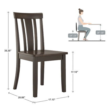 Wilmington II 48-Inch Rectangular Antique Black 5-Piece Dining Set by iNSPIRE Q Classic
