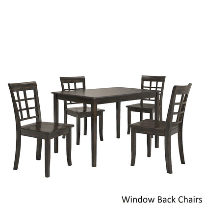 Wilmington II 48-Inch Rectangular Antique Black 5-Piece Dining Set by iNSPIRE Q Classic