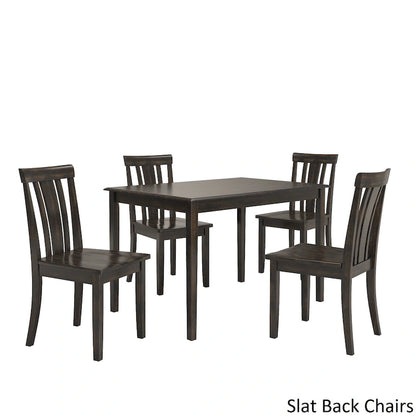 Wilmington II 48-Inch Rectangular Antique Black 5-Piece Dining Set by iNSPIRE Q Classic