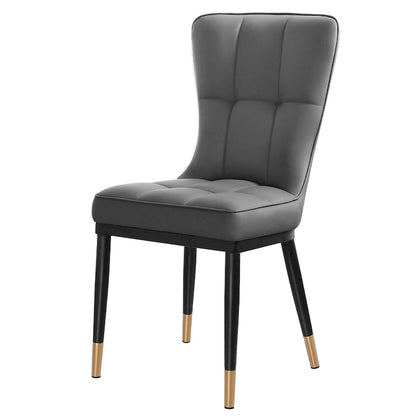 Upholstered Dining Chairs Set of 2 with Metal Legs