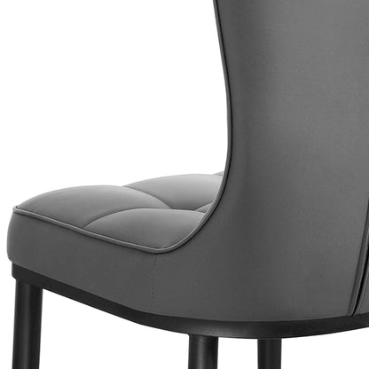 Upholstered Dining Chairs Set of 2 with Metal Legs
