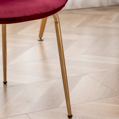 Roundhill Furniture Aufurr Modern Velvet Dining Chair (Set of 2)