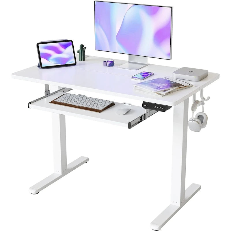FEZIBO/Home Office Furniture/Wood/Desk With Keyboard Tray/Desks