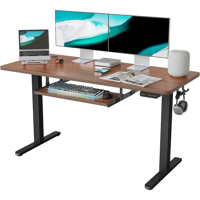 FEZIBO/Home Office Furniture/Wood/Desk With Keyboard Tray/Desks