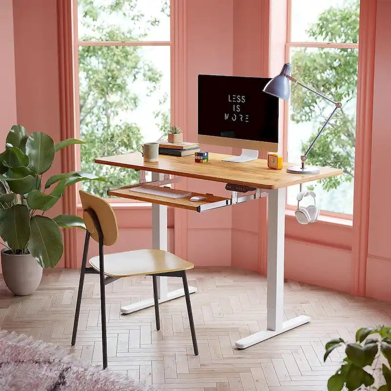 FEZIBO/Home Office Furniture/Wood/Desk With Keyboard Tray/Desks
