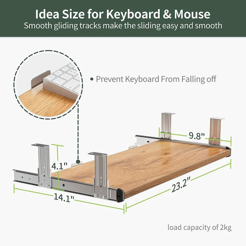 FEZIBO/Home Office Furniture/Wood/Desk With Keyboard Tray/Desks