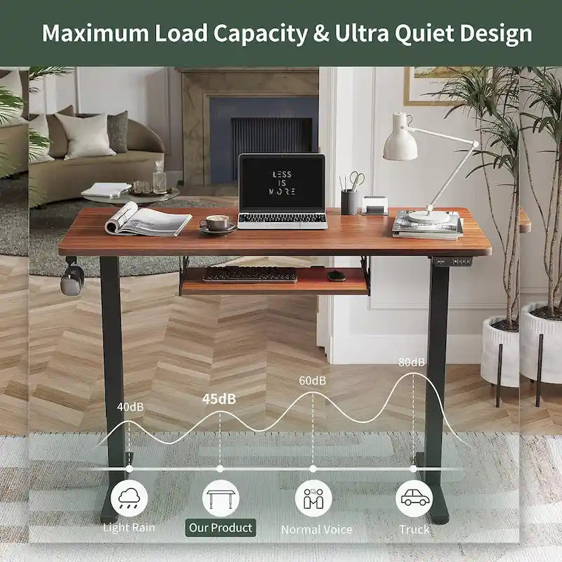 FEZIBO/Home Office Furniture/Wood/Desk With Keyboard Tray/Desks
