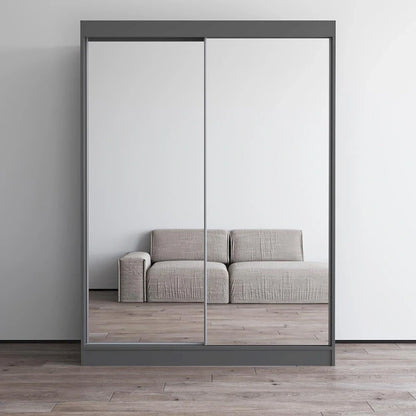 Copper Grove Parasol Modern Glossy Mirrored 2-door Wardrobe Armoire