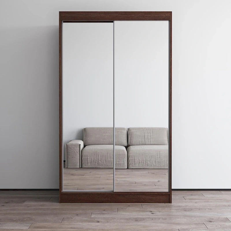 Copper Grove Parasol Modern Glossy Mirrored 2-door Wardrobe Armoire