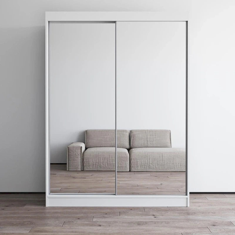 Copper Grove Parasol Modern Glossy Mirrored 2-door Wardrobe Armoire