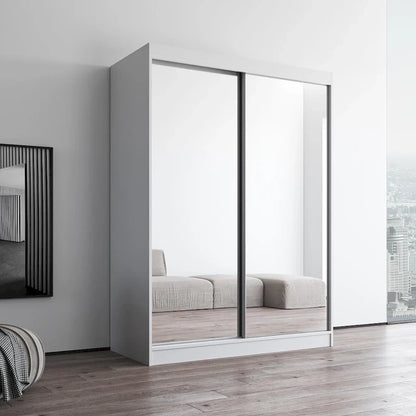 Copper Grove Parasol Modern Glossy Mirrored 2-door Wardrobe Armoire