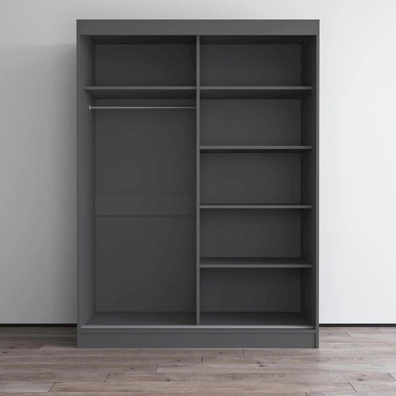 Copper Grove Parasol Modern Glossy Mirrored 2-door Wardrobe Armoire