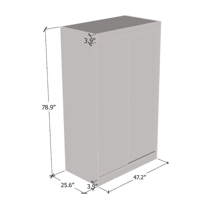 Copper Grove Parasol Modern Glossy Mirrored 2-door Wardrobe Armoire