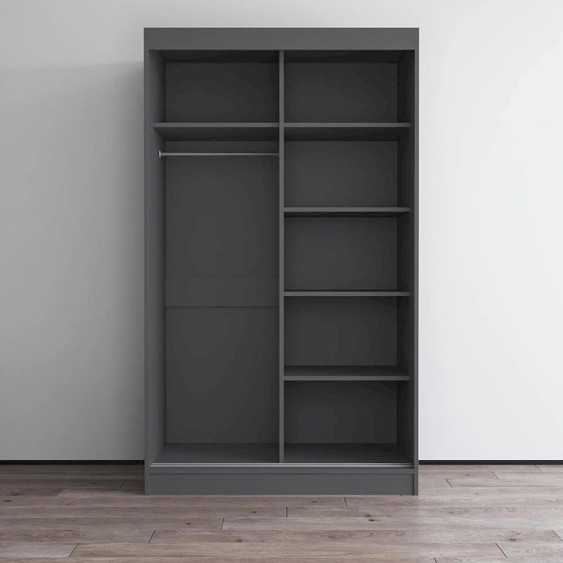 Copper Grove Parasol Modern Glossy Mirrored 2-door Wardrobe Armoire