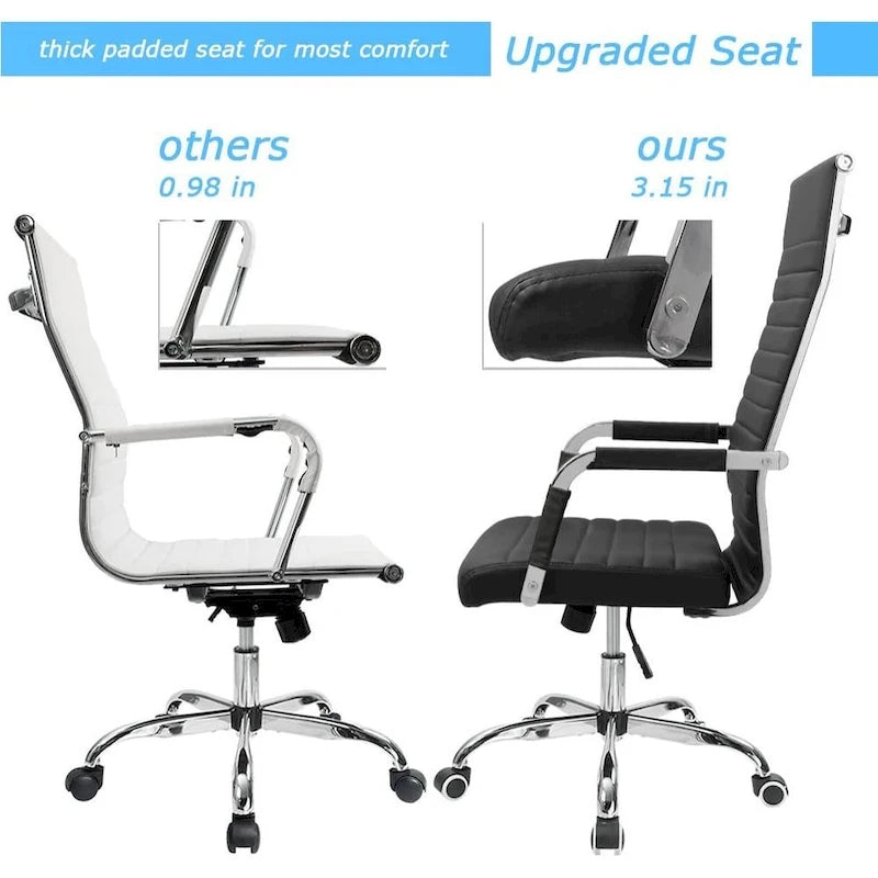 Homall Ribbed Office Chair High Back Conference Chair