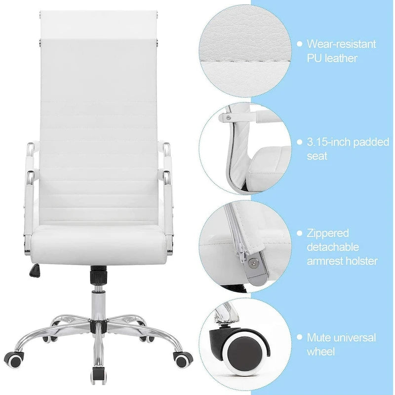 Homall Ribbed Office Chair High Back Conference Chair