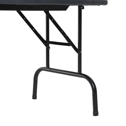 HomCom 72 7 Player Foldable Half Poker Table - Blue/Black