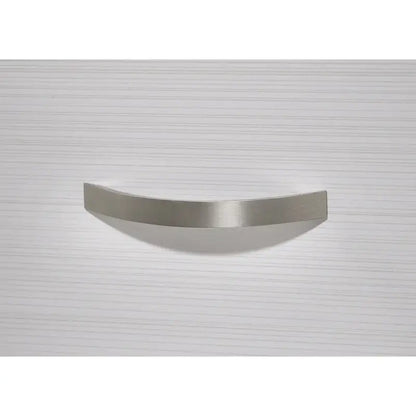 Roundhill Furniture Stout Contemporary Panel Bedroom Set in White Finish with Panel Bed, Dresser, Mirror, 2 Night Stands