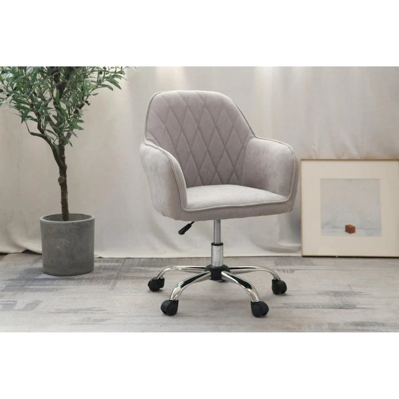 Porthos Home Noa Home Office Desk Chair, Fabric And Roller Wheels