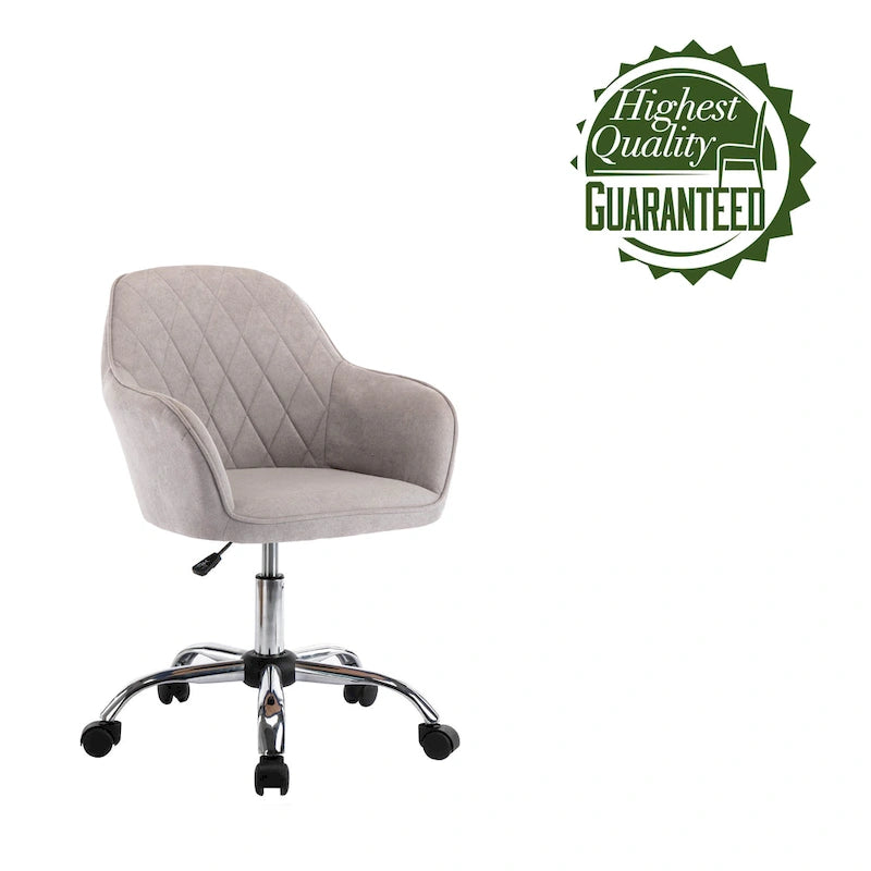 Porthos Home Noa Home Office Desk Chair, Fabric And Roller Wheels