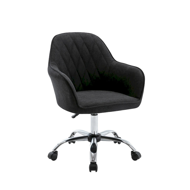 Porthos Home Noa Home Office Desk Chair, Fabric And Roller Wheels