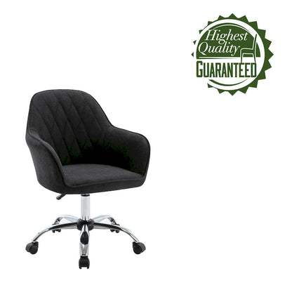 Porthos Home Noa Home Office Desk Chair, Fabric And Roller Wheels