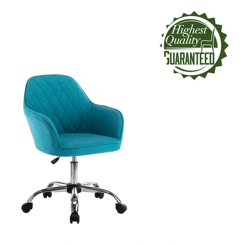 Porthos Home Noa Home Office Desk Chair, Fabric And Roller Wheels