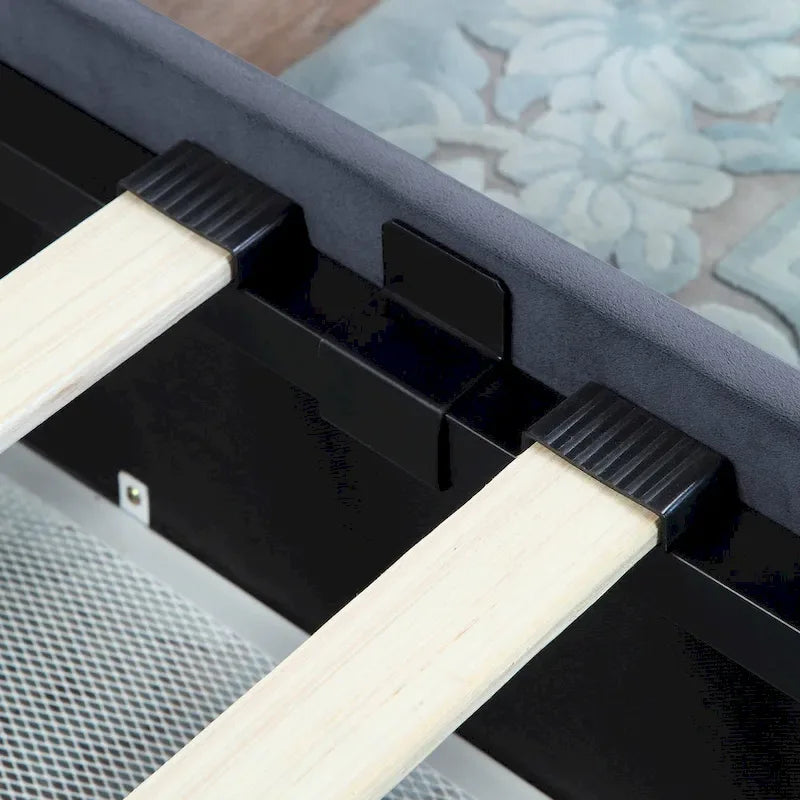 Rhiv Art Deco Upholstered 4-drawer Storage Bed by Furniture of America