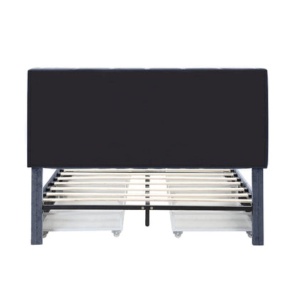 Rhiv Art Deco Upholstered 4-drawer Storage Bed by Furniture of America